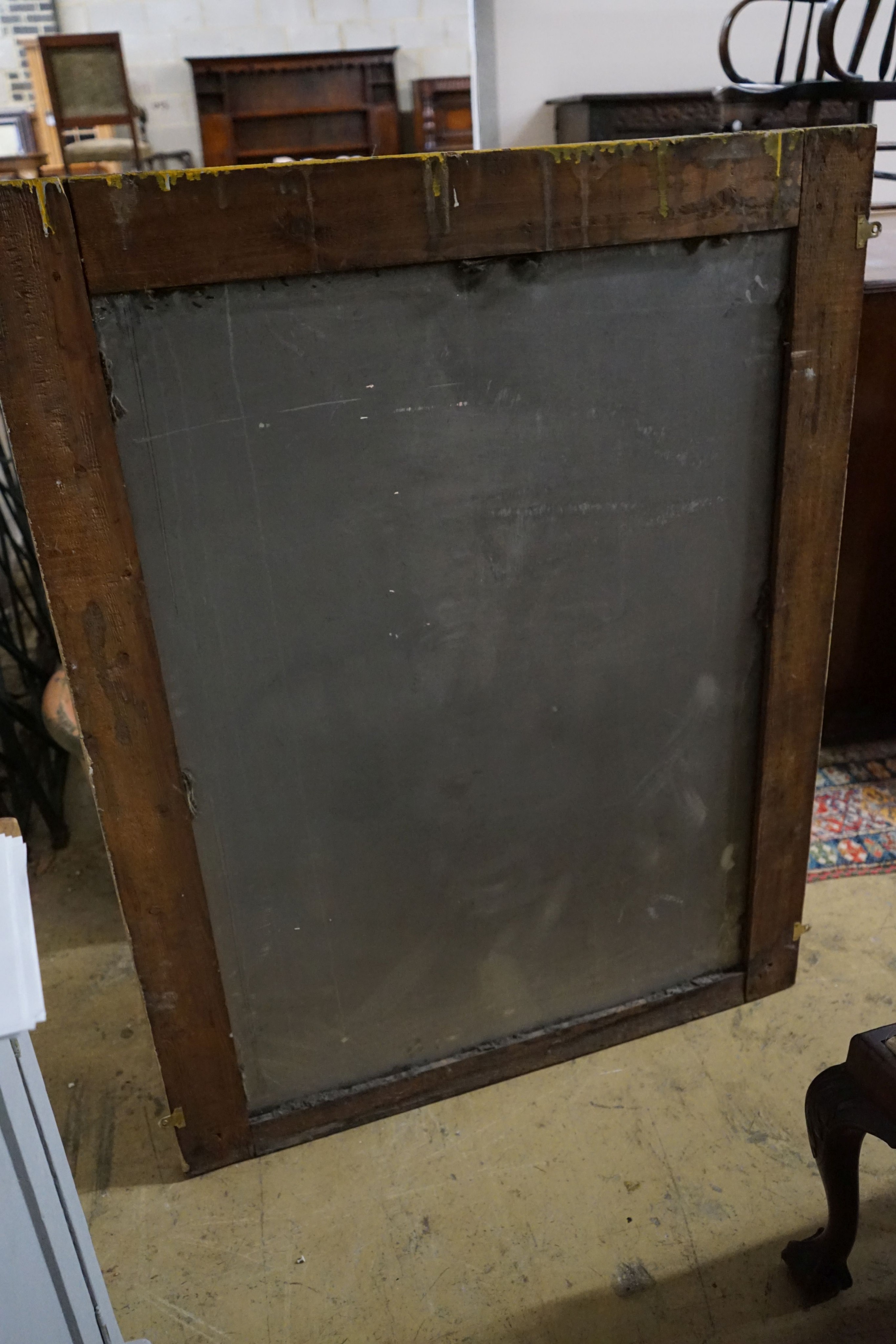 A 19th century gilt wood overmantel mirror, width 105cm, height 136cm